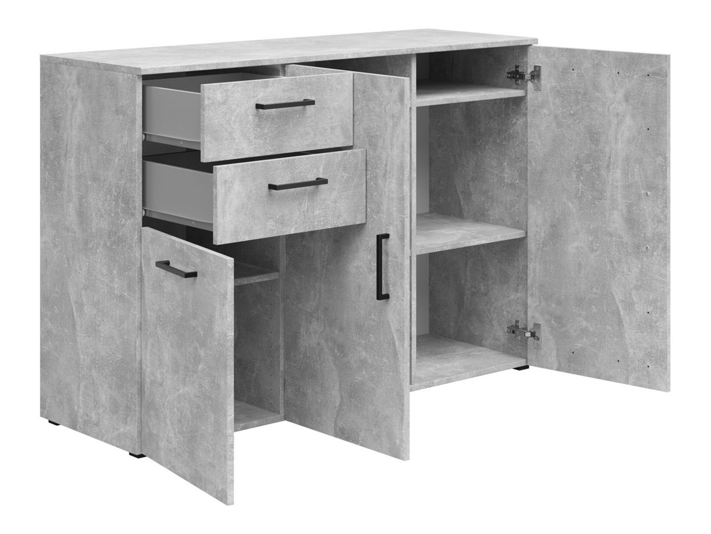 Three-door chest of drawers with 2 drawers MultiDo 120 cm bright atelier