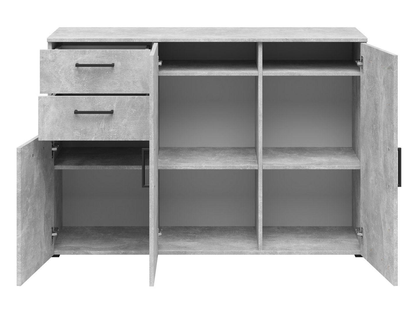 Three-door chest of drawers with 2 drawers MultiDo 120 cm bright atelier - Image 2