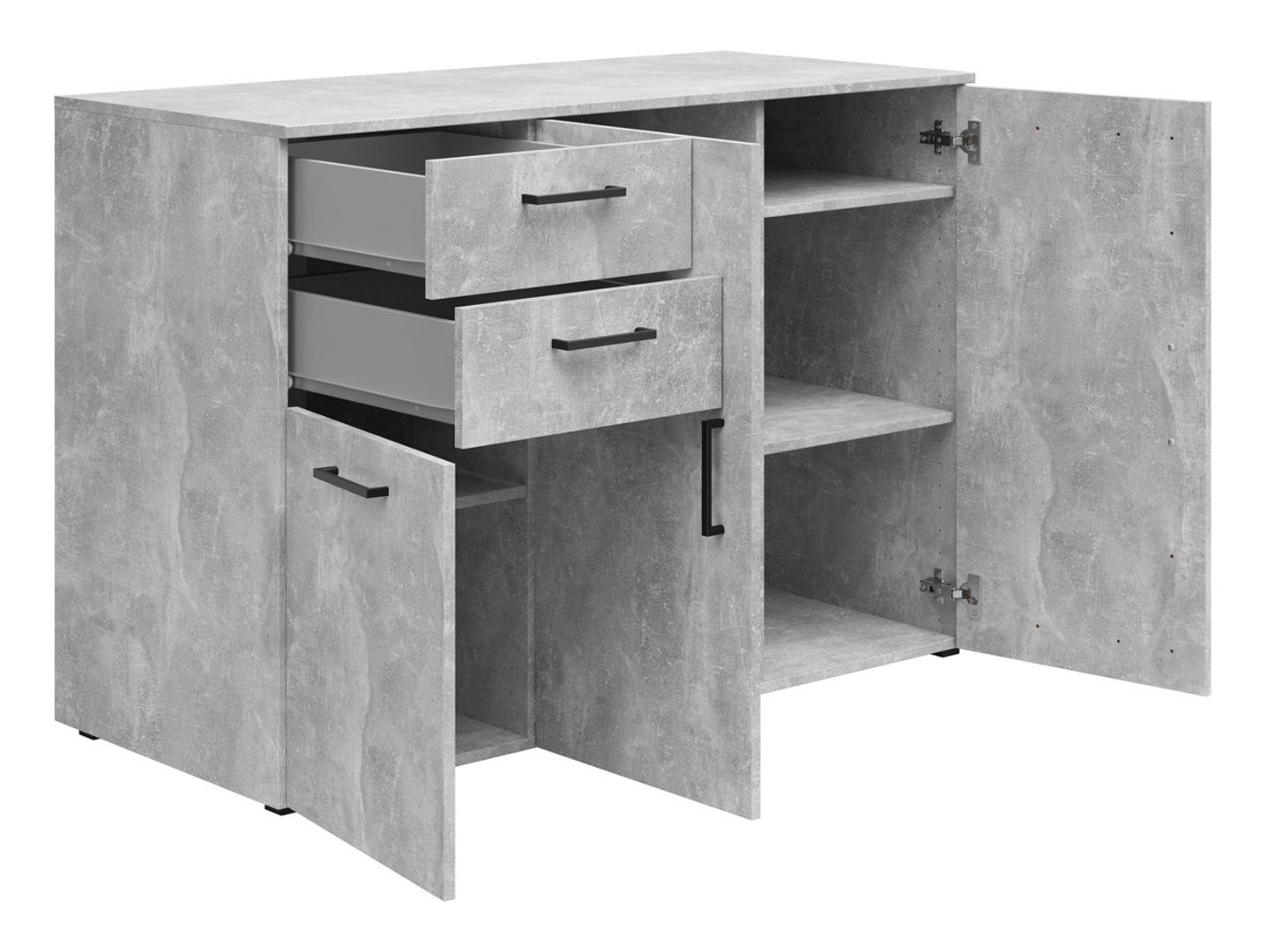 Three-door chest of drawers with 2 drawers MultiDo 120 cm bright atelier