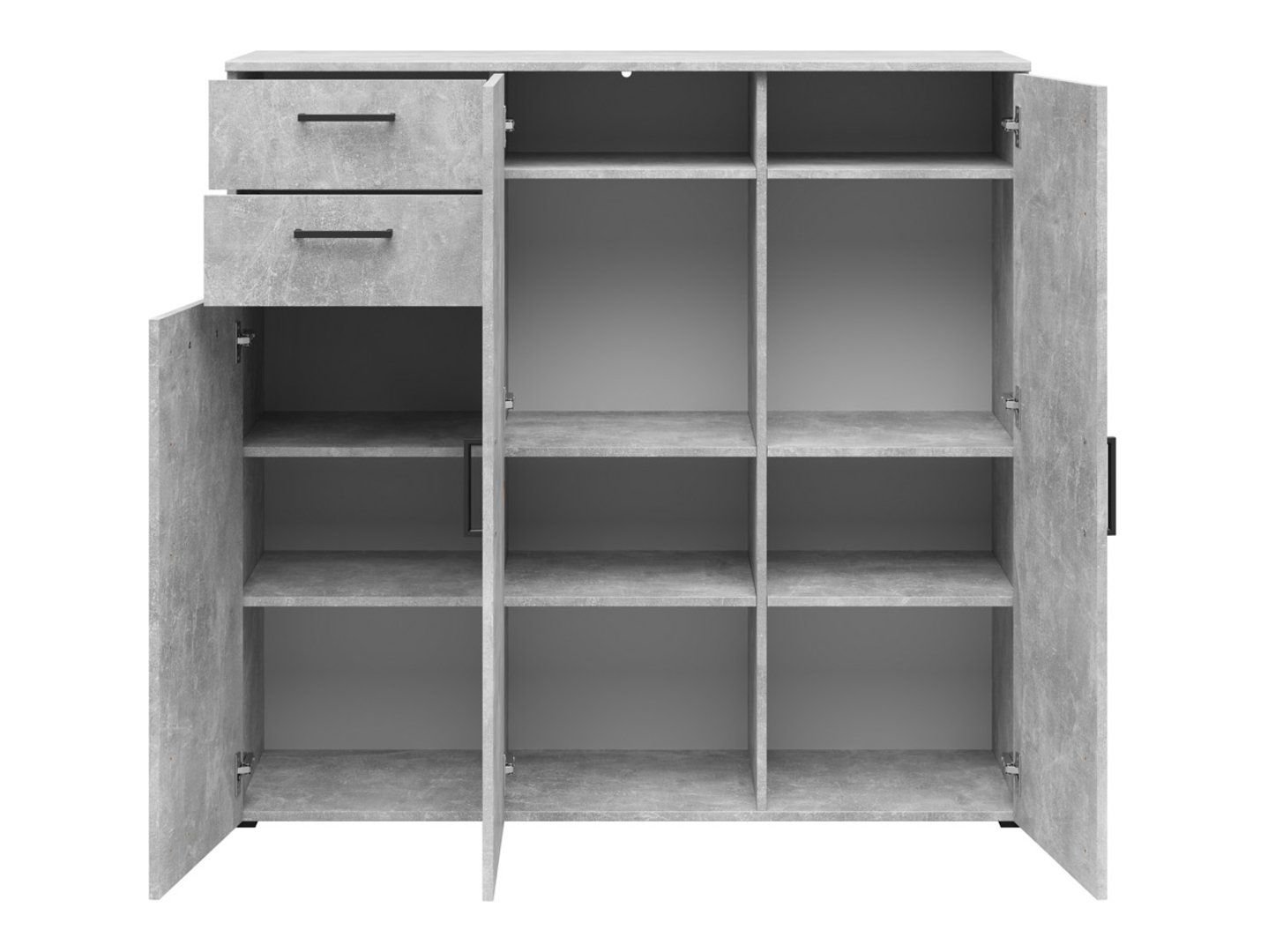 Three-door chest of drawers with 2 drawers MultiDo 120 cm bright atelier - Image 4