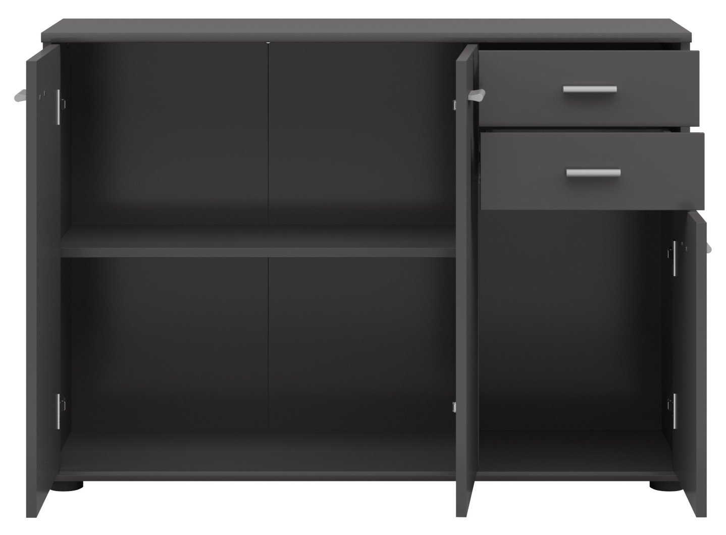 NOEDA three-door chest of drawers with two drawers, 106 cm, graphite color - Image 3