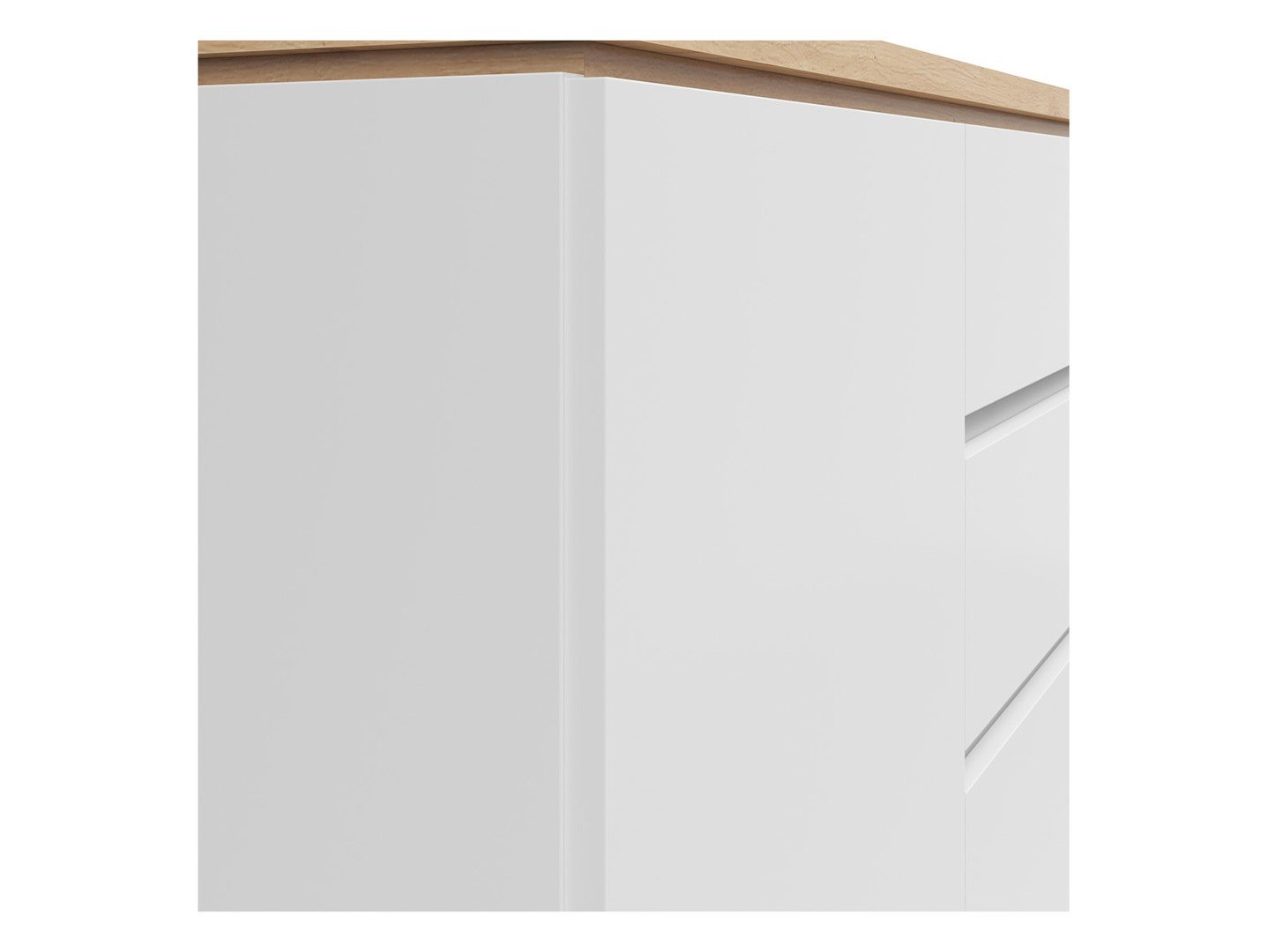 YAMAEL chest of drawers with three doors and two drawers, 139 cm, white/artificial oak - Image 4