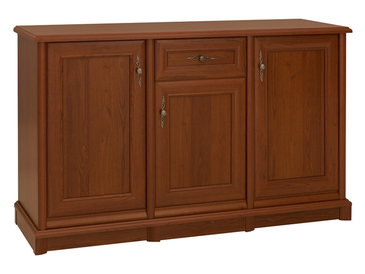 KENT three-door chest of drawers, 153 cm, chestnut