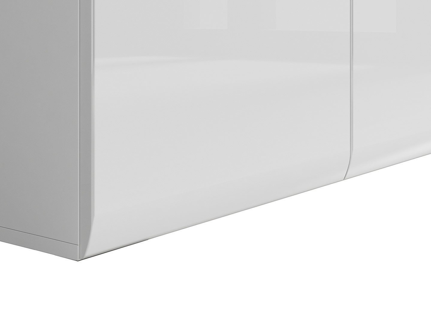 Three-door chest of drawers with three drawers AZTECA TRIO 150 cm white/white glossy color - Image 4