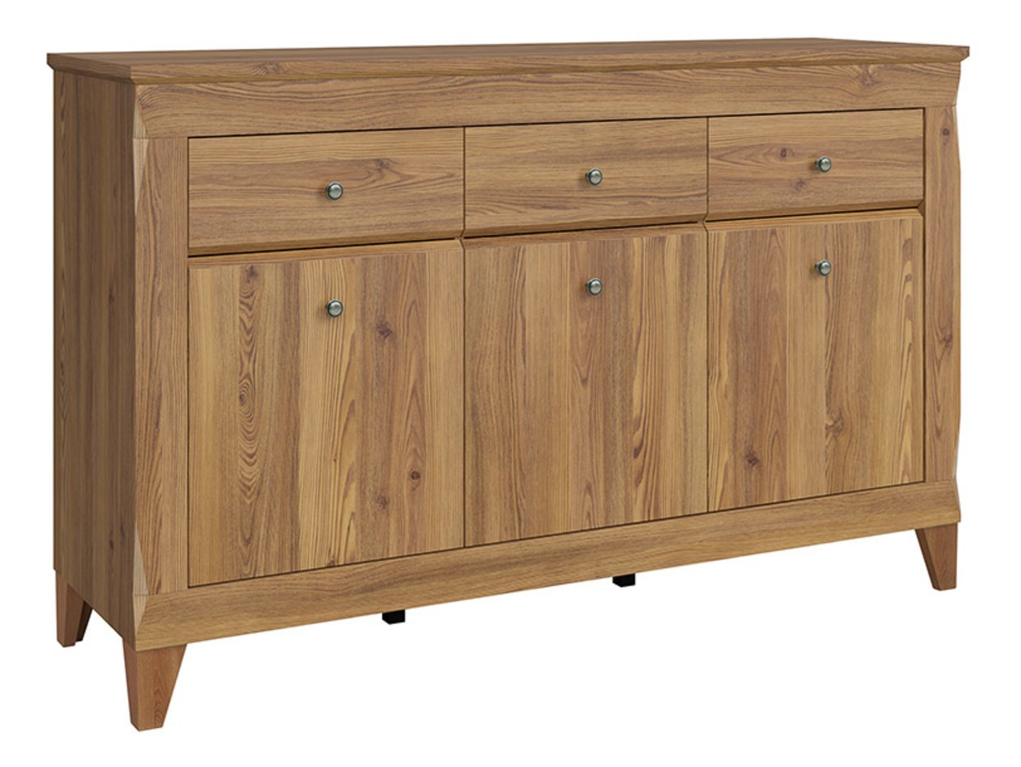 BERGEN chest of drawers with three doors, 156 cm, Sibiu larch gold color - Image 5