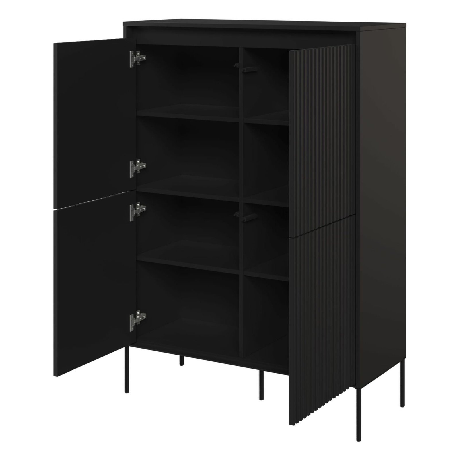 TREND 03 high chest of drawers, black/black legs - Image 4