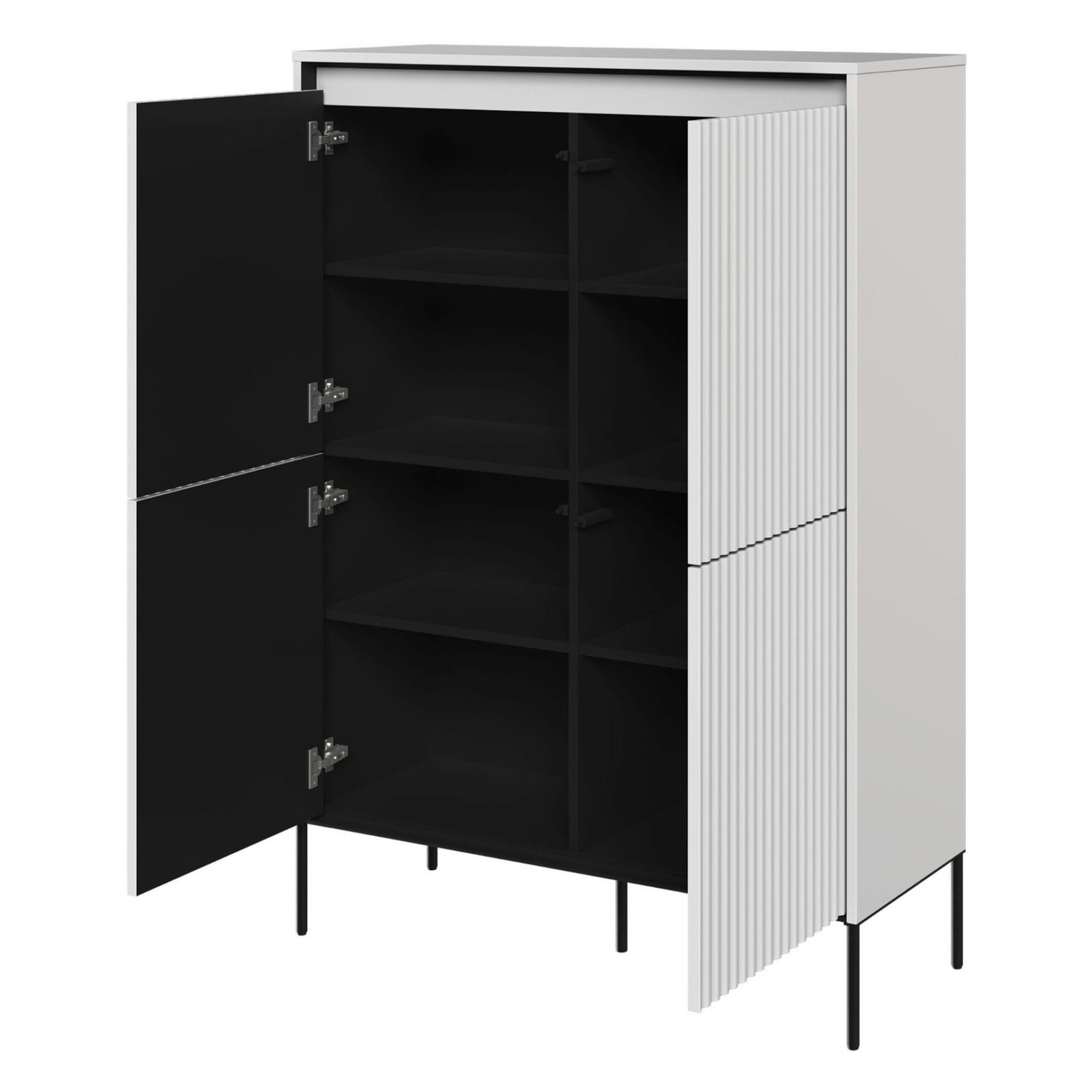 TREND 03 tall chest of drawers, white/black legs - Image 5