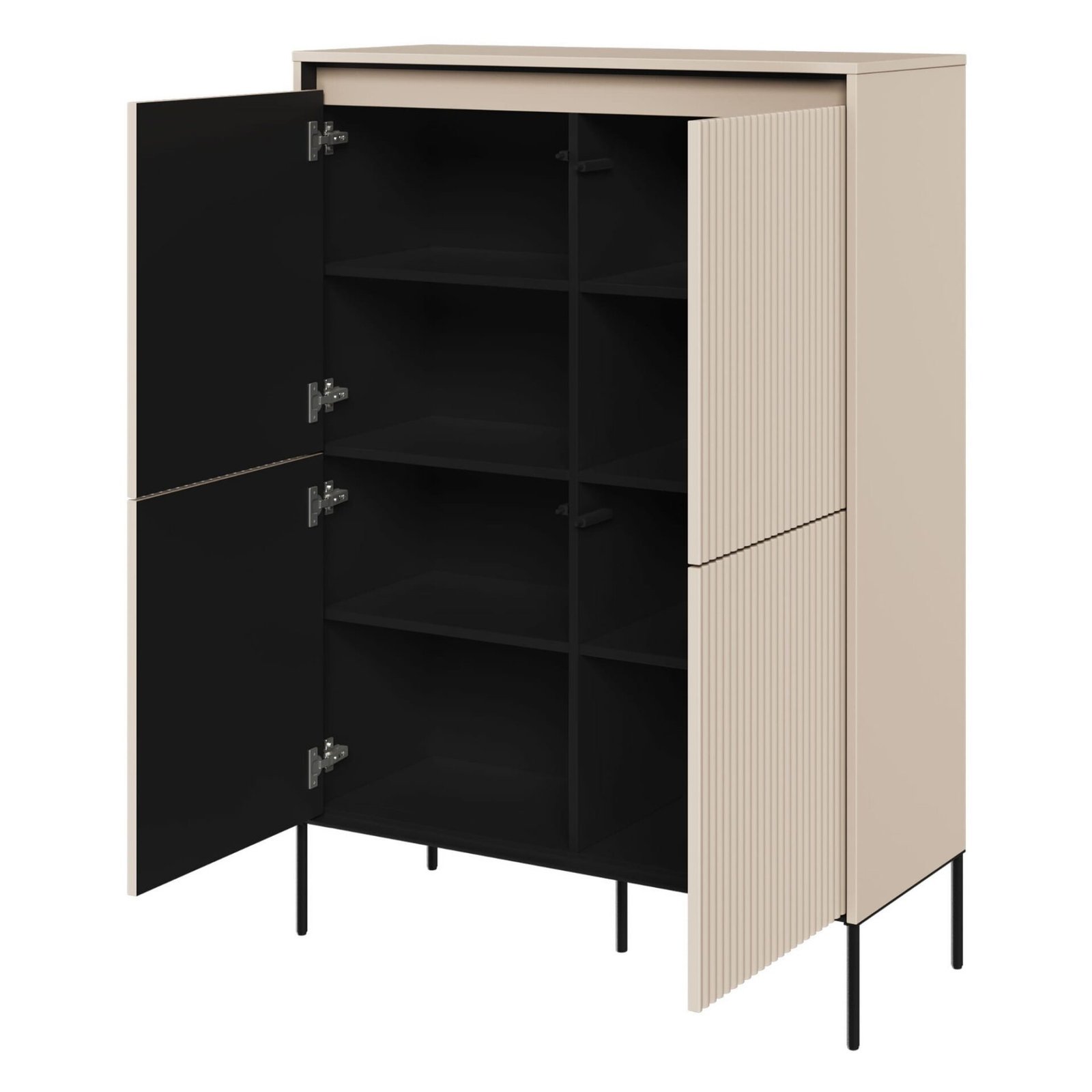 TREND 03 high chest of drawers, beige / black legs - Image 6
