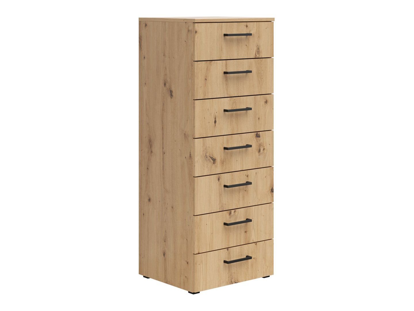 Chest of drawers with 7 drawers MultiDo 45 cm, oak color - Image 5