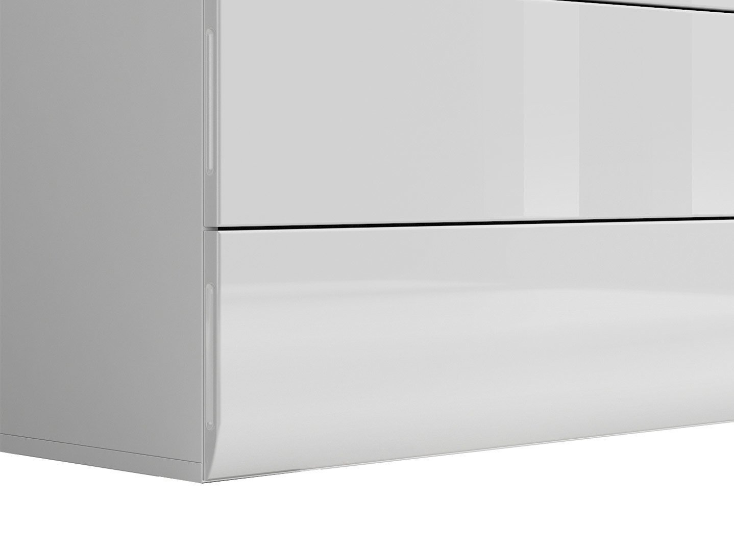 Chest of drawers with four drawers AZTECA TRIO 105 cm white/white glossy - Image 4