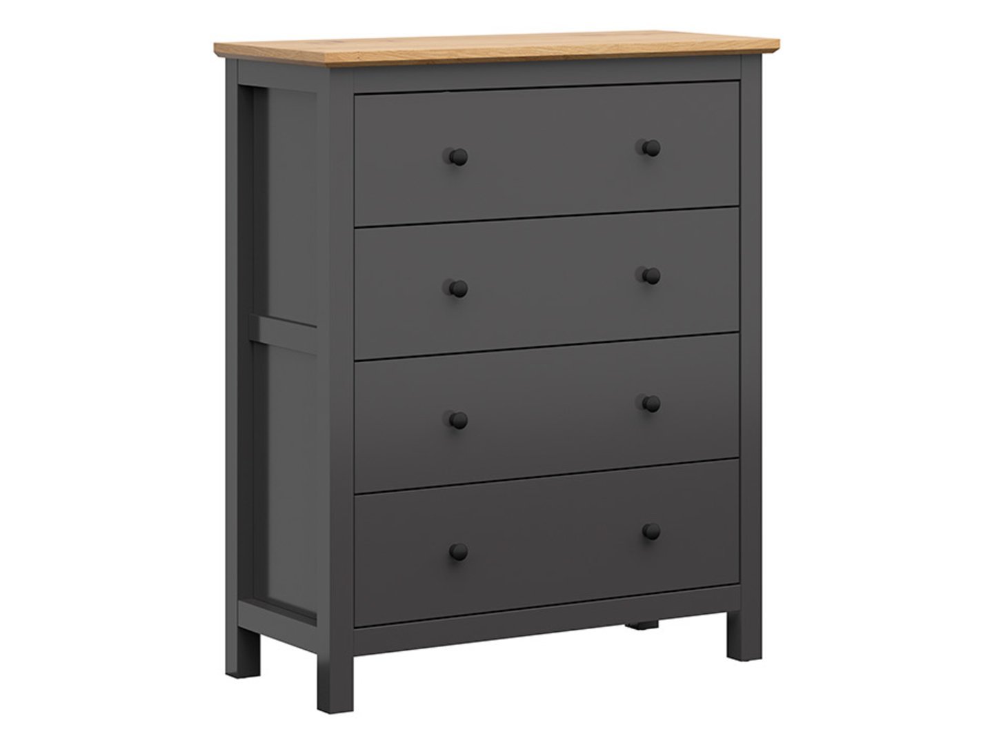 HESEN chest of drawers, 101 cm, graphite/artisan oak