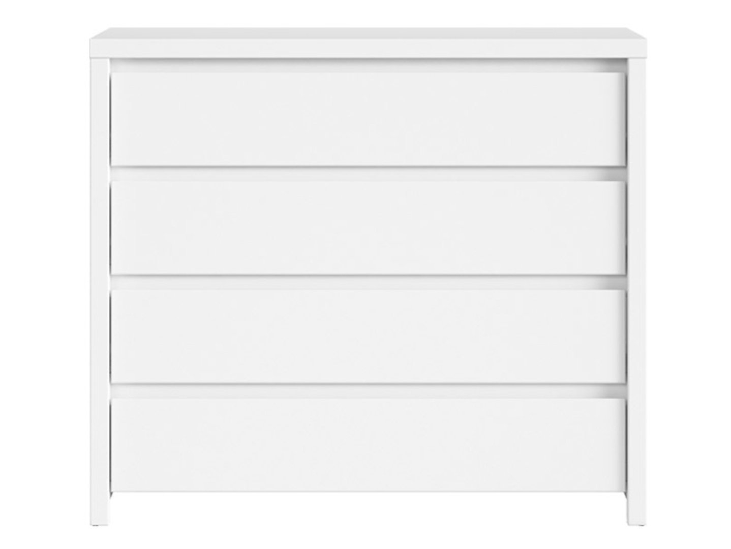 Chest of drawers with four drawers KASPIAN 105 cm white/matte white - Image 2