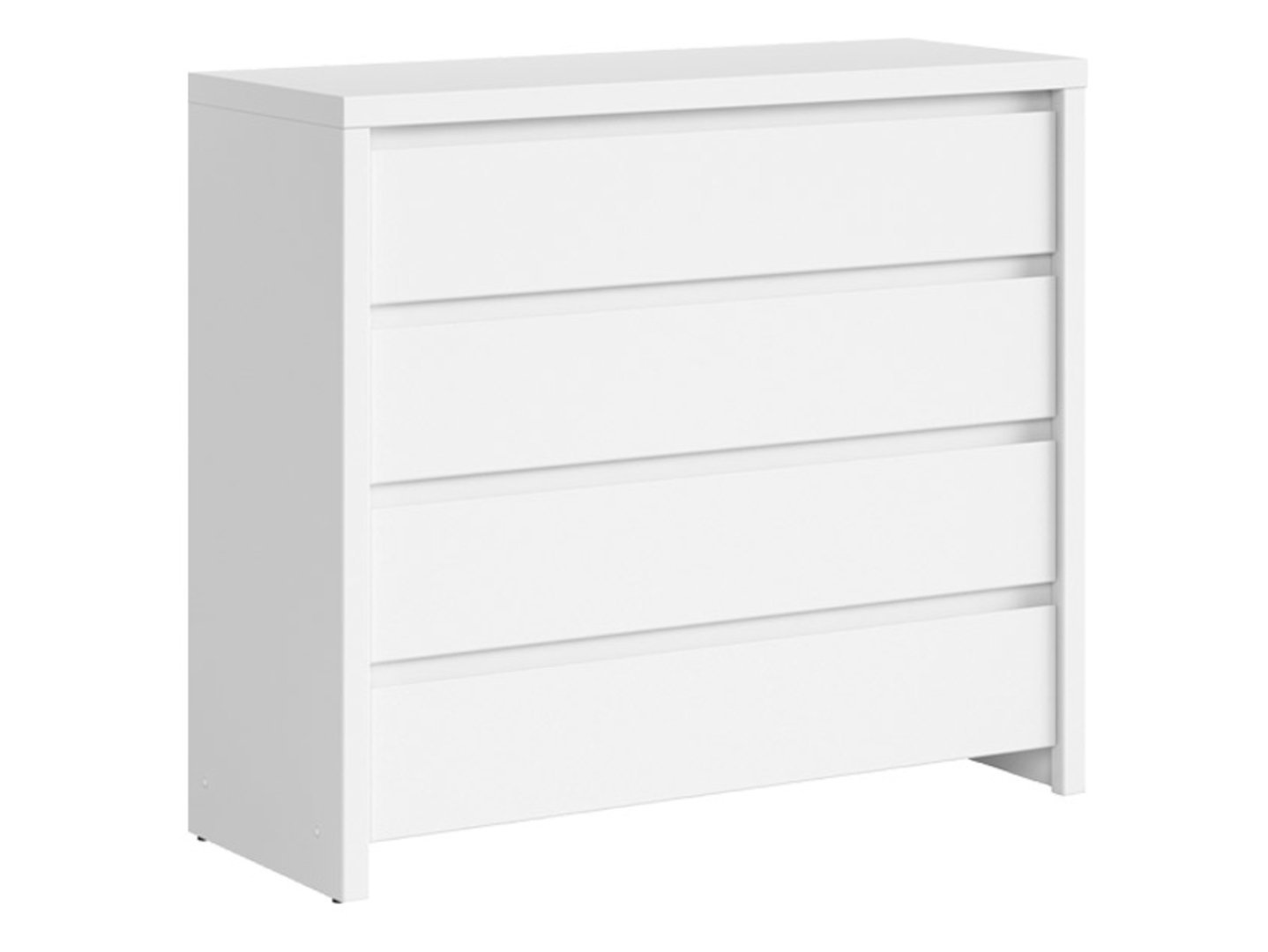 Chest of drawers with four drawers KASPIAN 105 cm white/matte white
