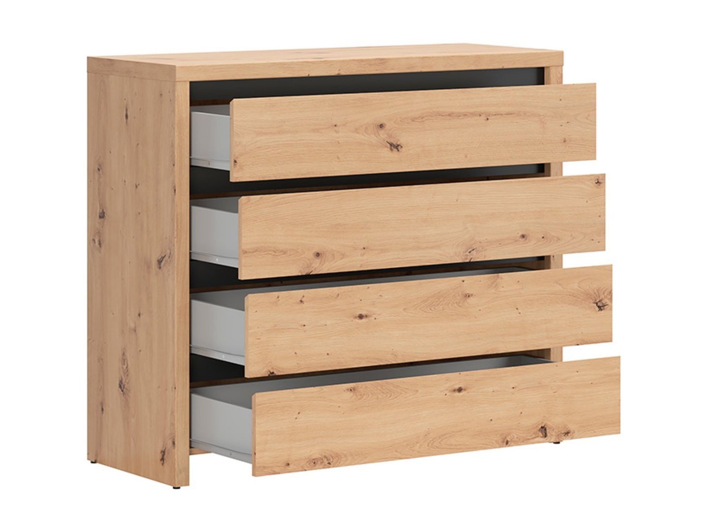 LARIOS chest of drawers, 105 cm, Artisan oak/black - Image 2