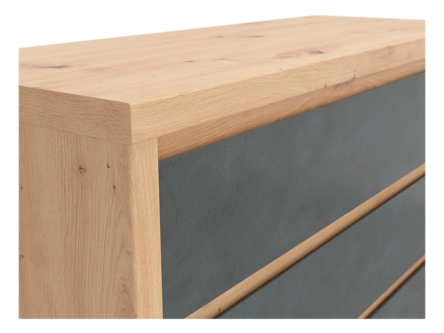 Chest of drawers with four drawers LARIOS 105 cm, artificial oak color/matte - Image 4