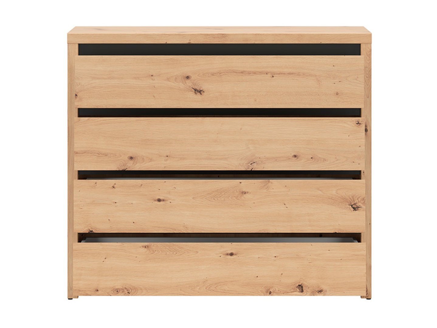 LARIOS chest of drawers, 105 cm, Artisan oak/black - Image 3