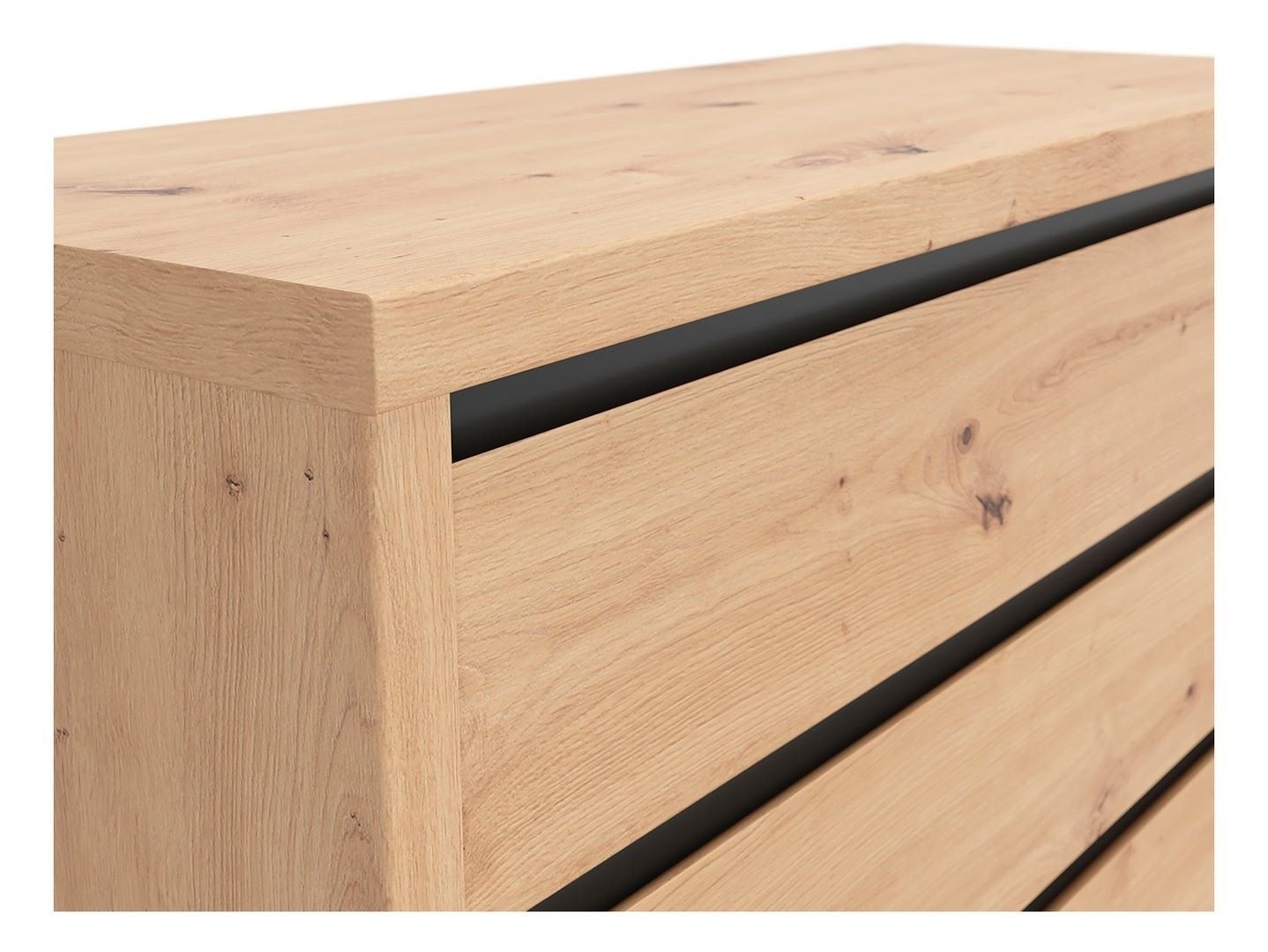 LARIOS chest of drawers, 105 cm, Artisan oak/black - Image 4