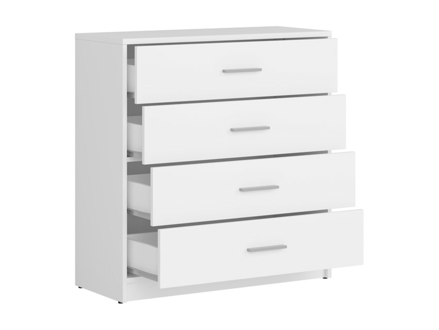 Chest of drawers with four drawers NEPO PLUS 80 cm white - Image 3