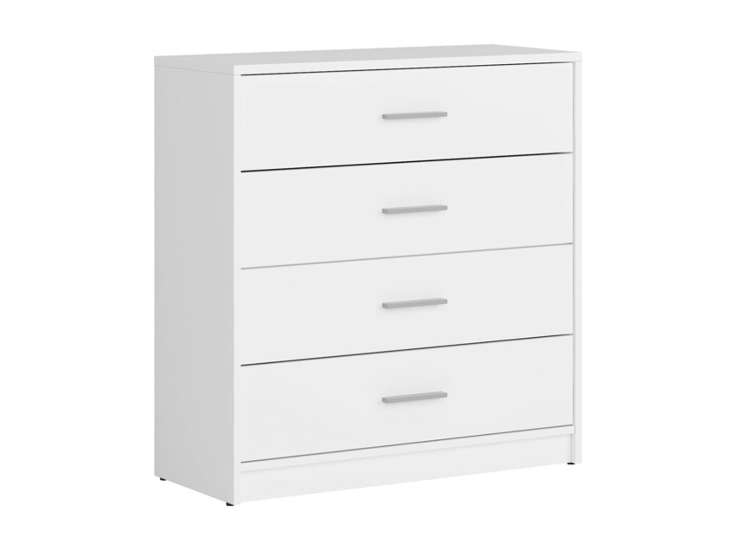 Chest of drawers with four drawers NEPO PLUS 80 cm white