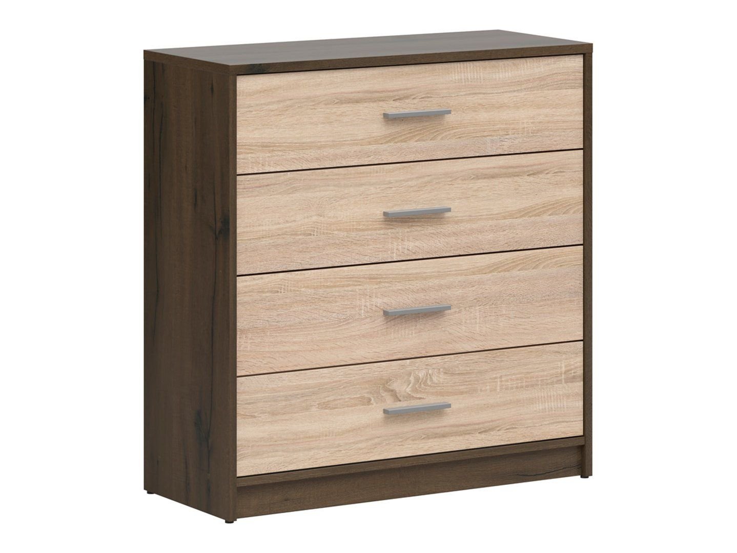 Chest of drawers with four drawers NEPO PLUS 80 cm noble oak/somona oak
