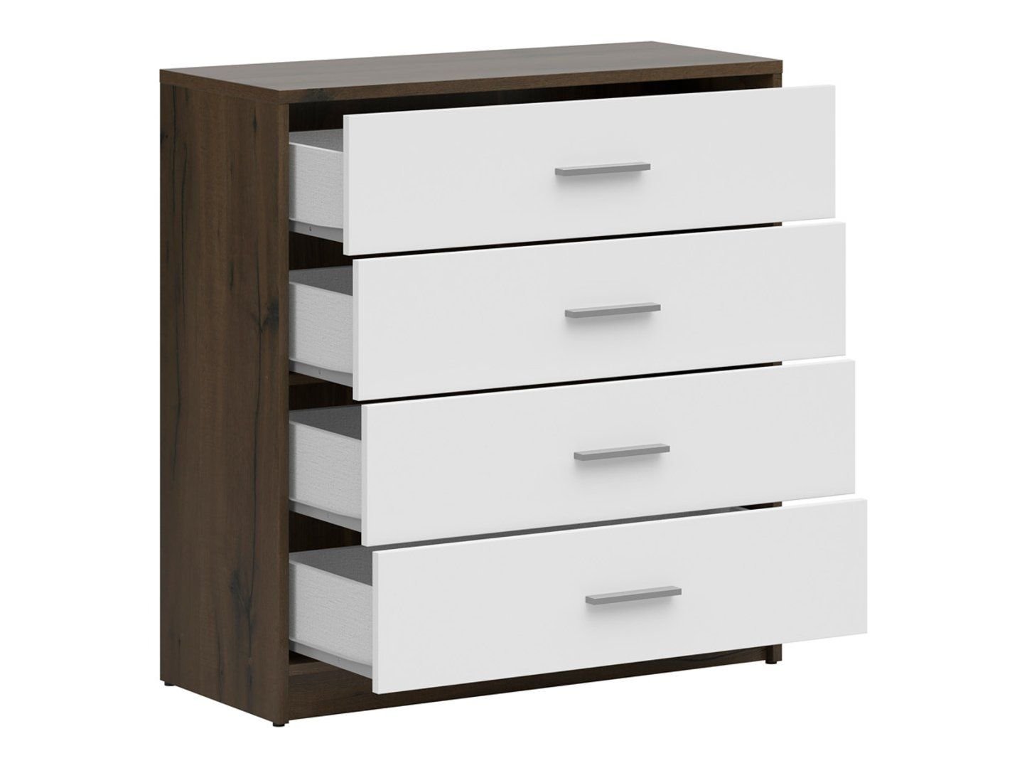 Chest of drawers with four drawers NEPO PLUS 80 cm noble oak/white - Image 2