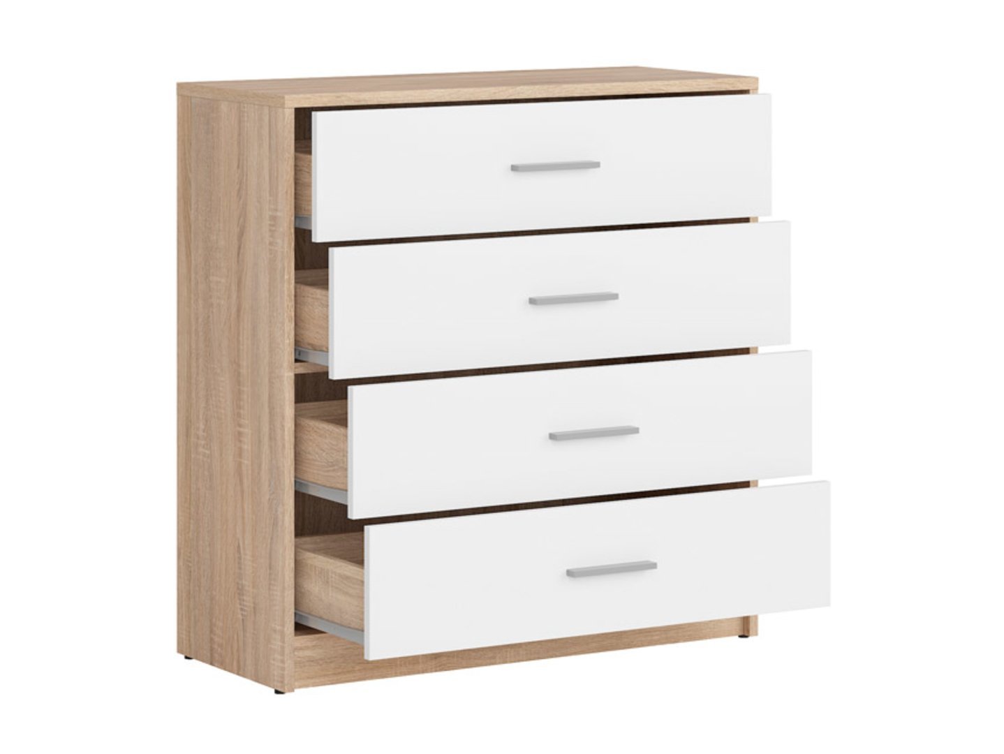Chest of drawers with four drawers NEPO PLUS 80 cm, Sonoma oak - Image 3