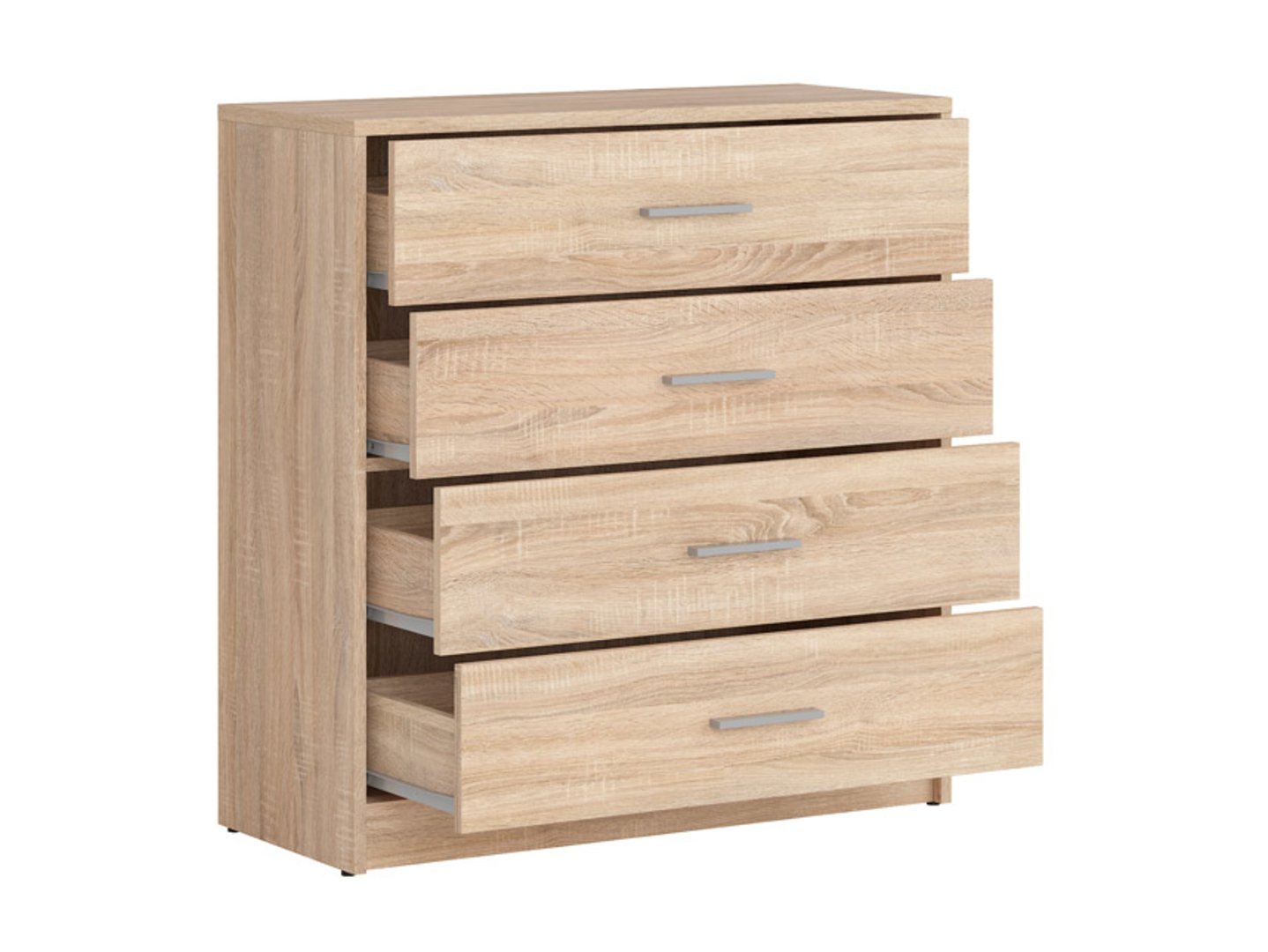 Chest of drawers with four drawers NEPO PLUS 80 cm, Sonoma oak - Image 3