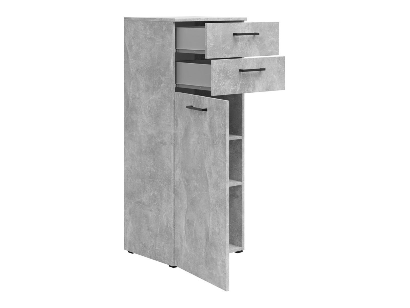 Chest of drawers with doors and 2 drawers MultiDo 45 cm light atelier - Image 4