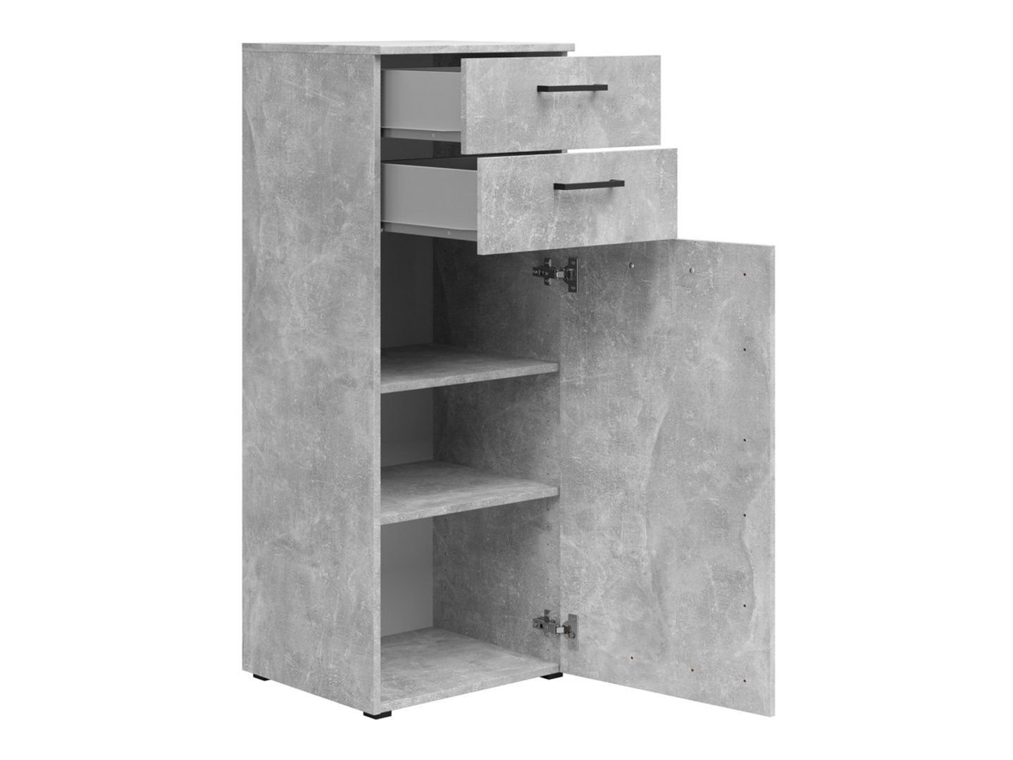 Chest of drawers with doors and 2 drawers MultiDo 45 cm light atelier