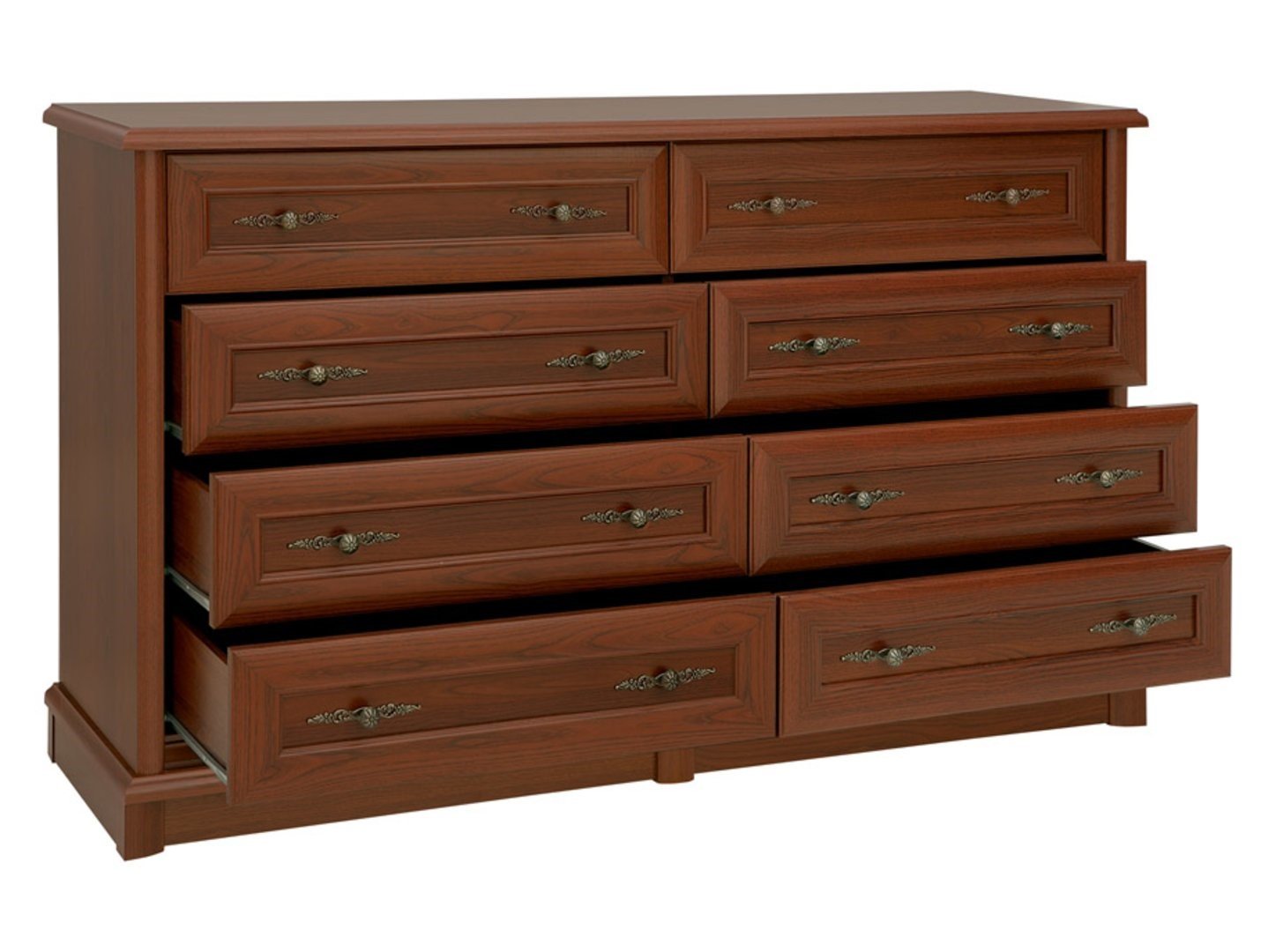 Chest of drawers KENT with eight drawers, 153 cm, chestnut - Image 3