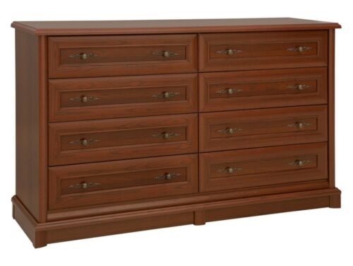 Chest of drawers KENT with eight drawers, 153 cm, chestnut