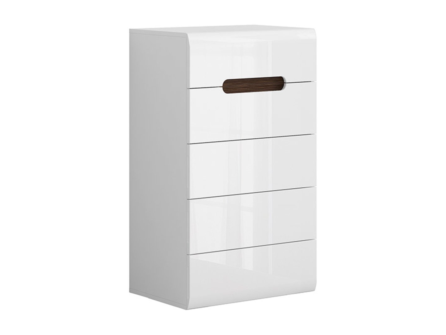 Chest of drawers with five drawers AZTECA TRIO 60 cm white/white glossy - Image 5