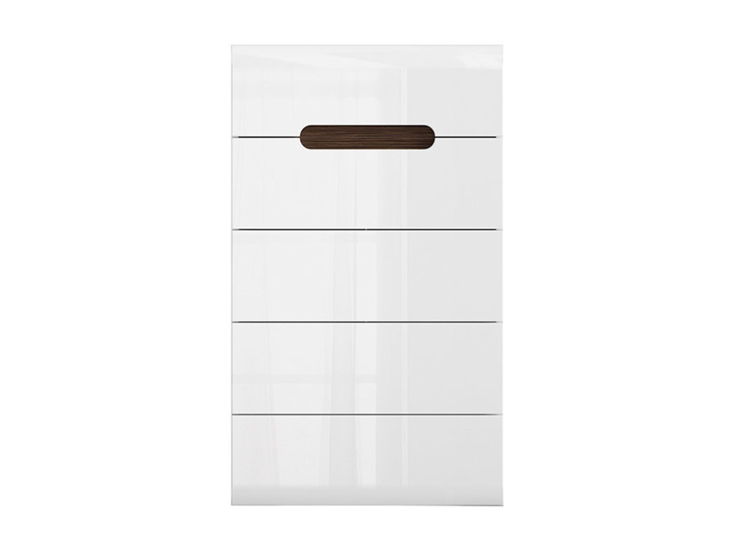 Chest of drawers with five drawers AZTECA TRIO 60 cm white/white glossy