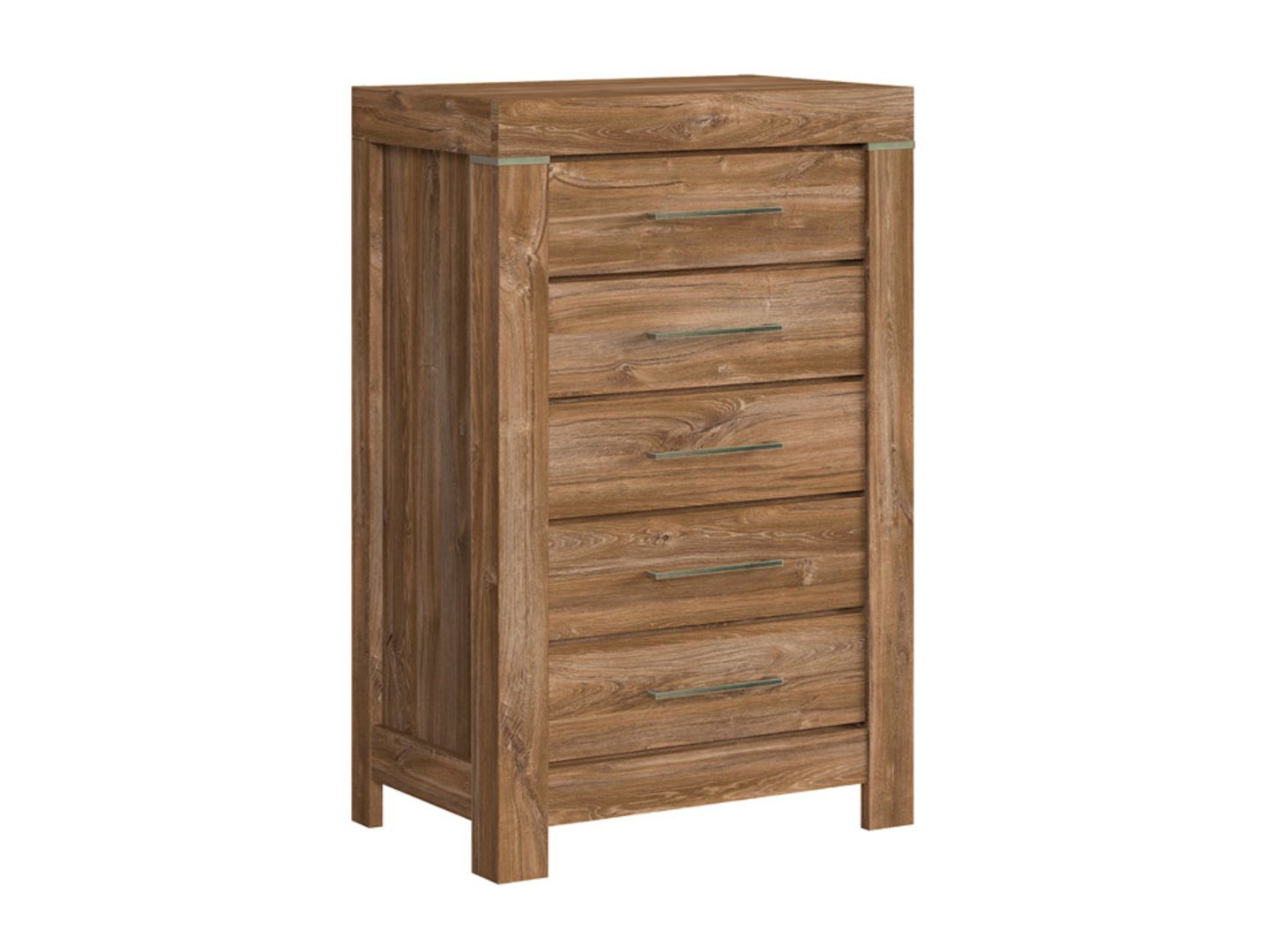 GENT chest of drawers with five drawers, 70 cm, oak color, Stirling wood