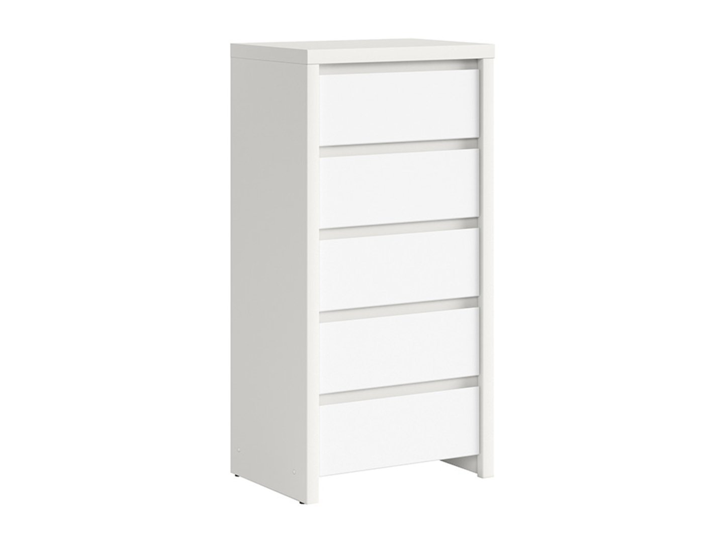 Chest of drawers with five drawers KASPIAN 56 cm white/matte white