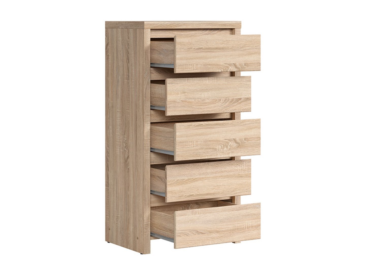 KASPIAN chest of drawers with five drawers, 56 cm, Sonoma oak/Sonoma oak - Image 3