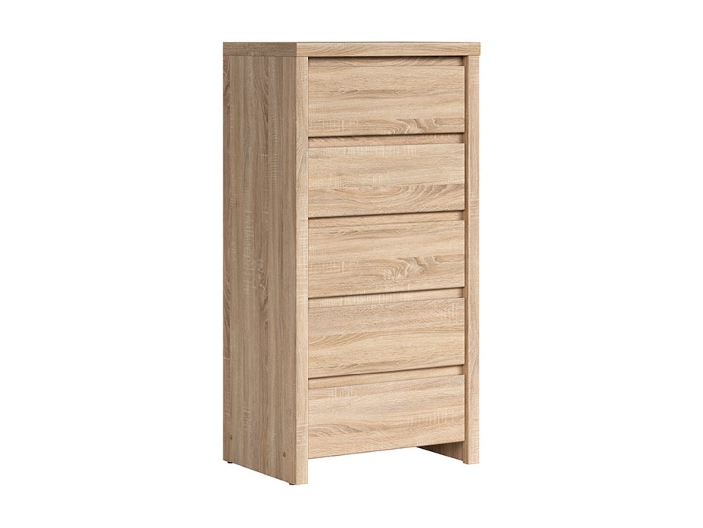 KASPIAN chest of drawers with five drawers, 56 cm, Sonoma oak/Sonoma oak