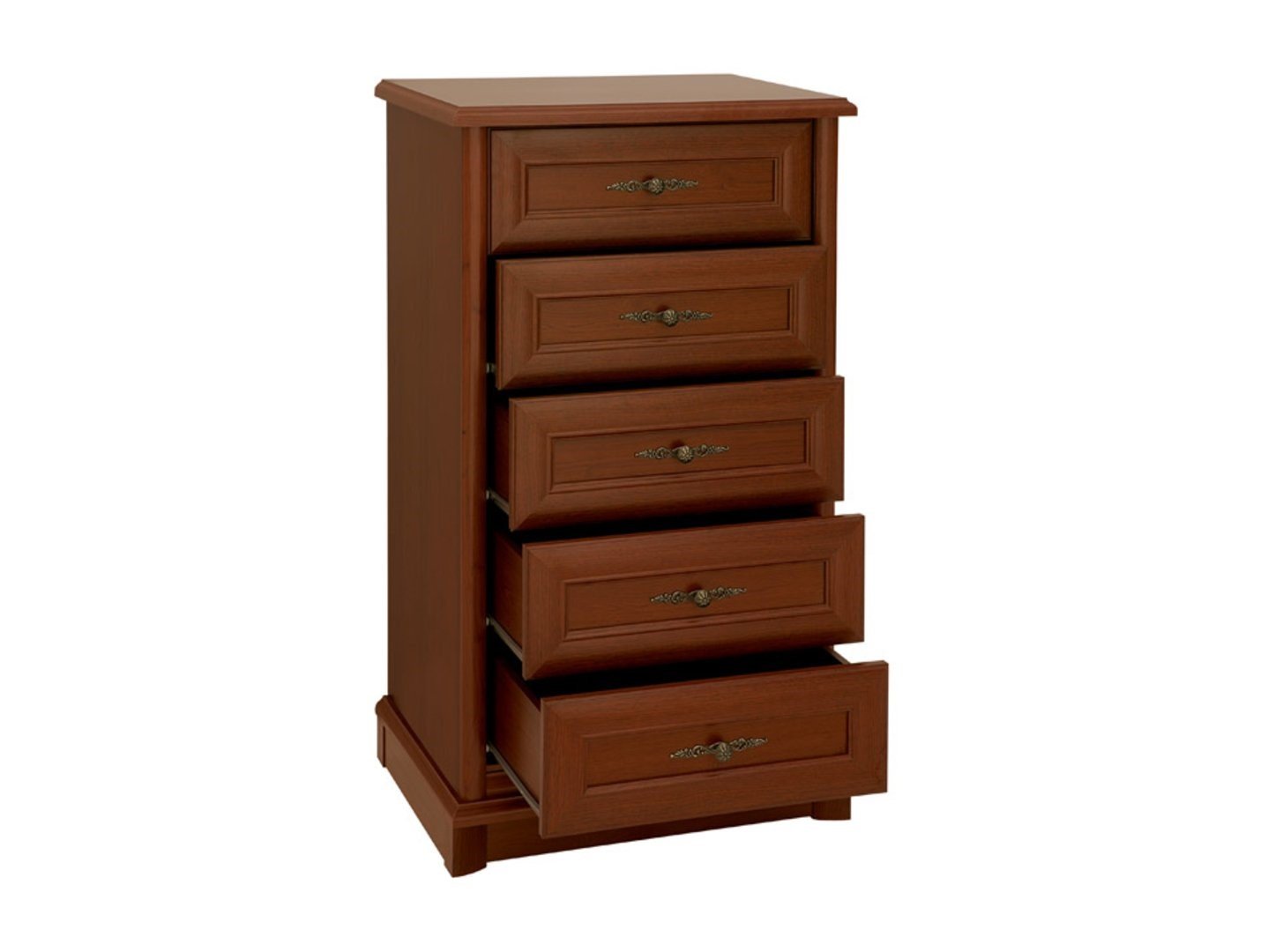KENT chest of drawers with five drawers, 61 cm, chestnut