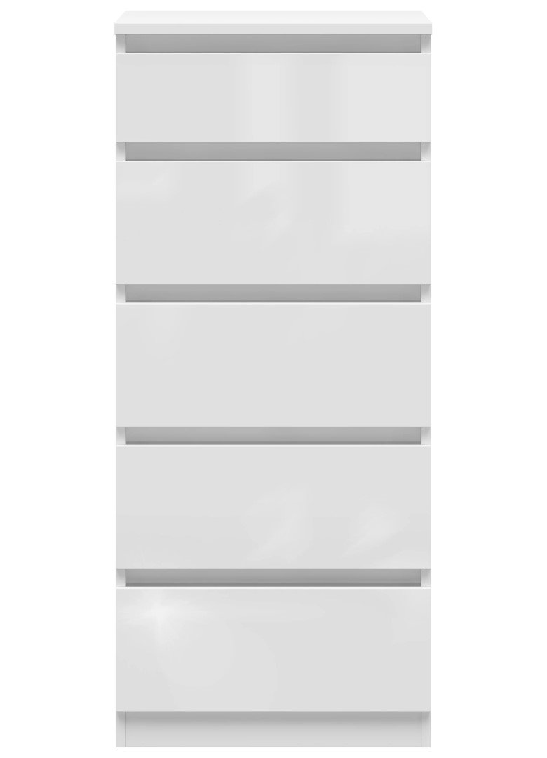 Chest of drawers with five drawers TETRIX 50 cm glossy white - Image 2