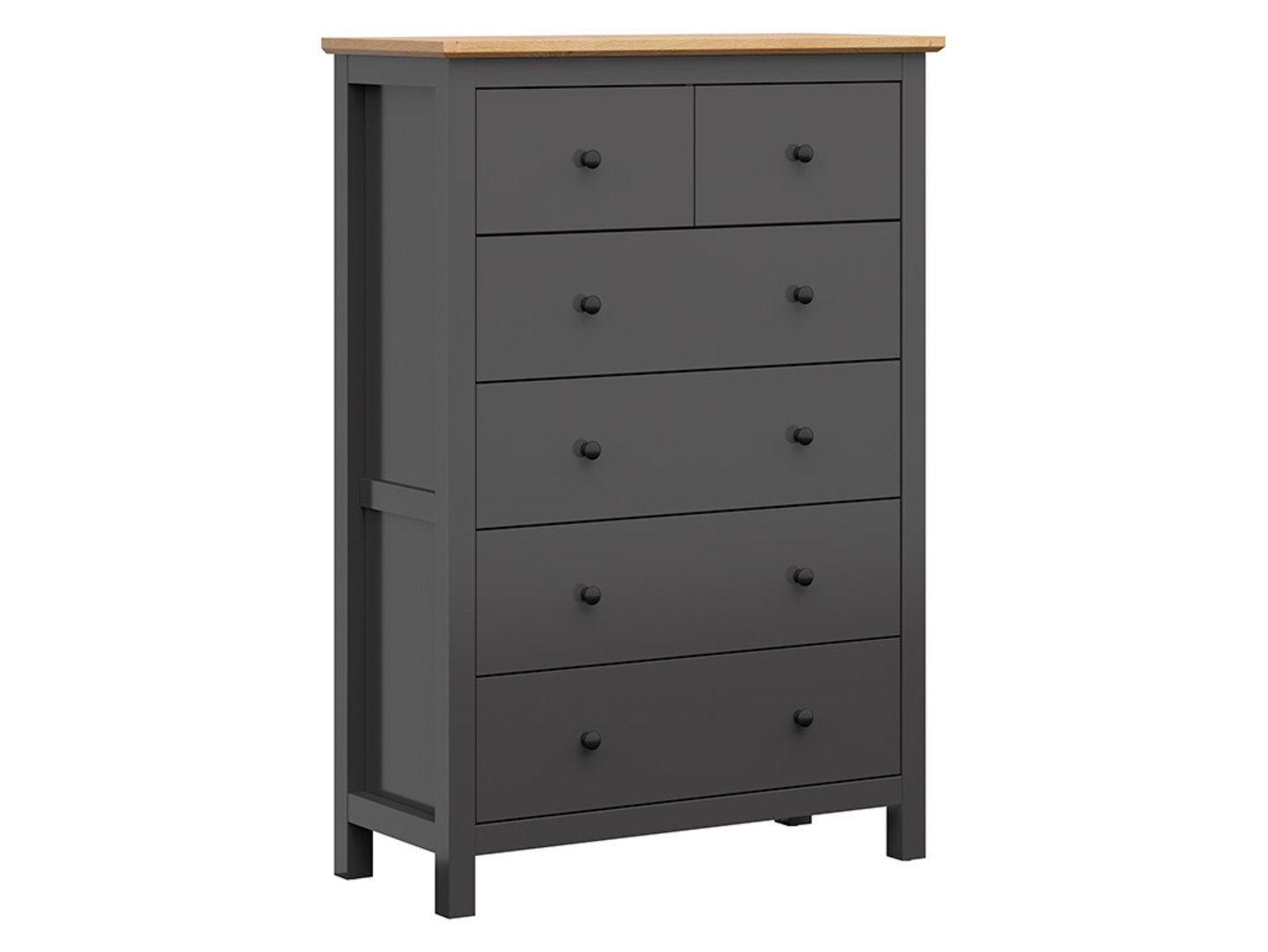 HESEN chest of drawers, 101 cm, graphite/artisan oak