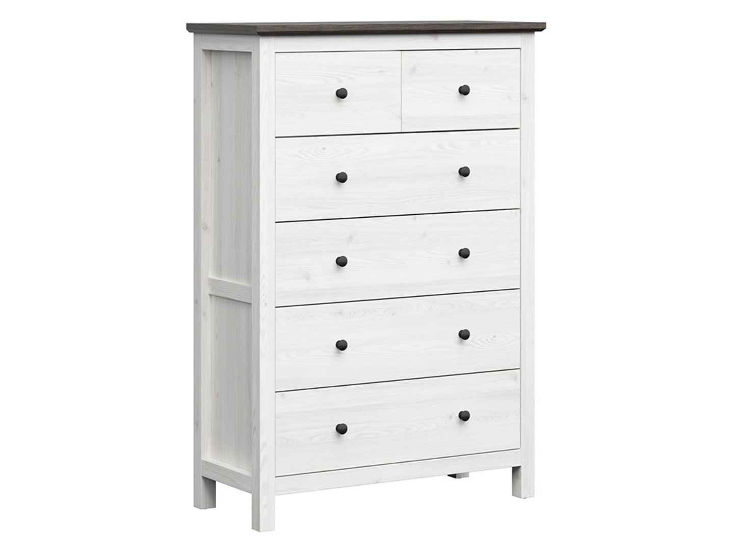 HESEN chest of drawers with six drawers, 101 cm, light Sibiu larch/larico pine