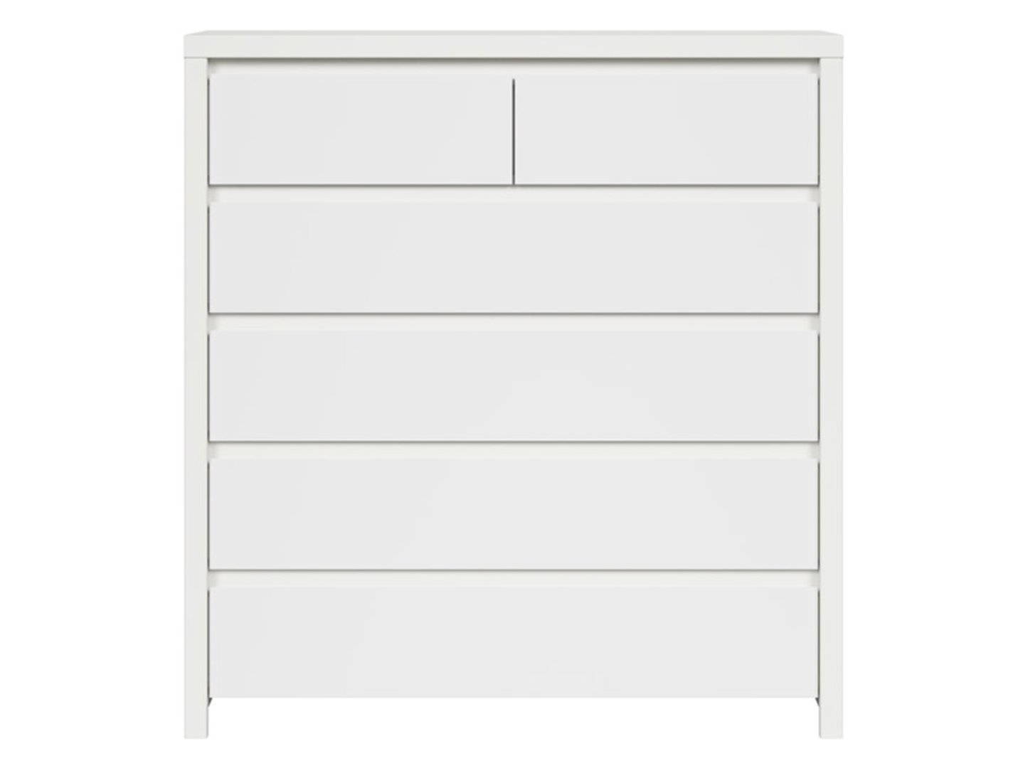 Chest of drawers with six drawers KASPIAN 104.5 cm white/matte white - Image 2