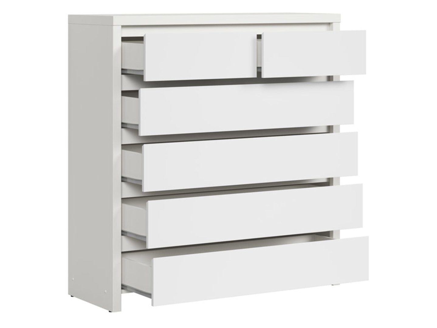 Chest of drawers with six drawers KASPIAN 104.5 cm white/matte white - Image 3
