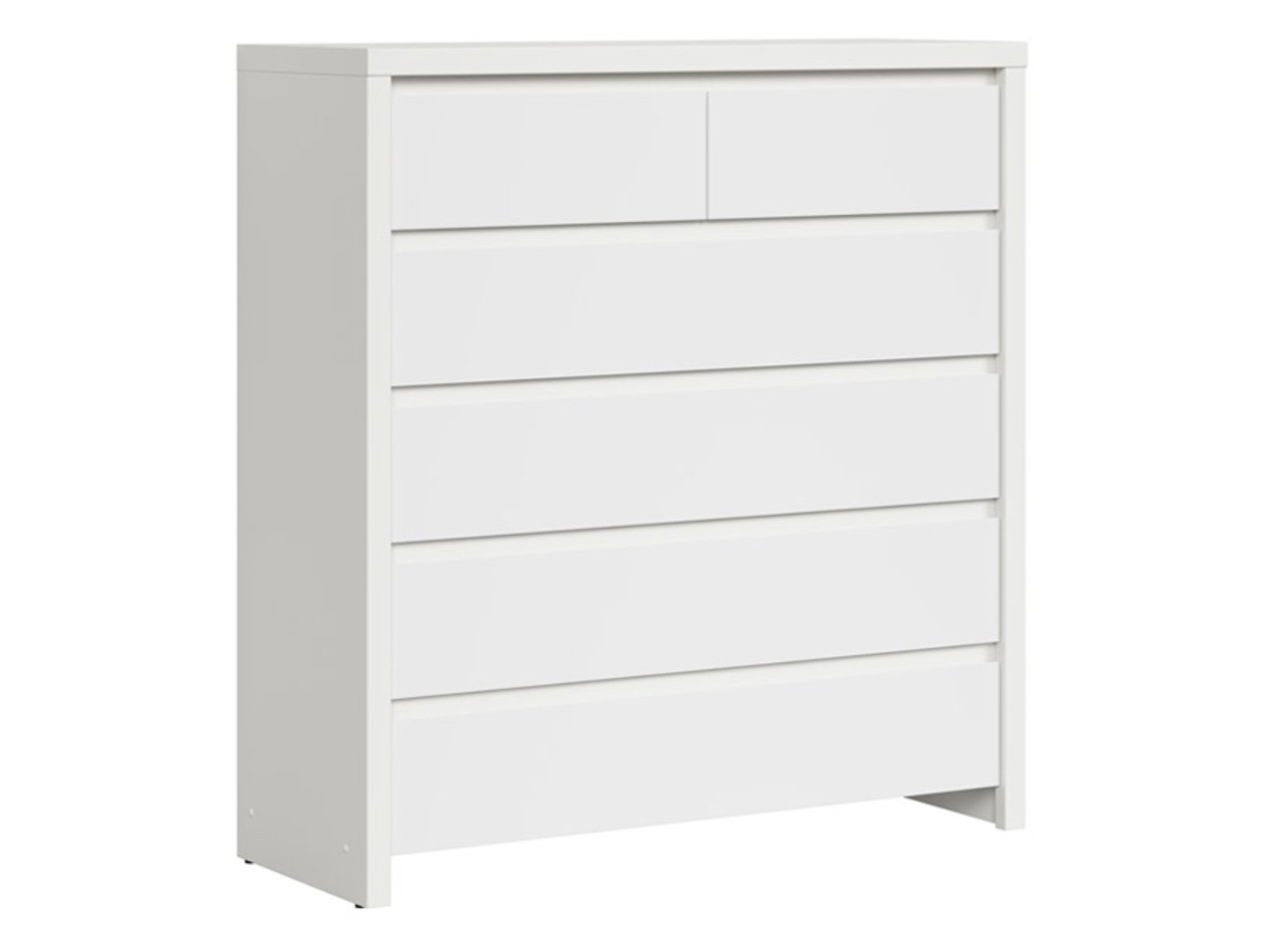 Chest of drawers with six drawers KASPIAN 104.5 cm white/matte white