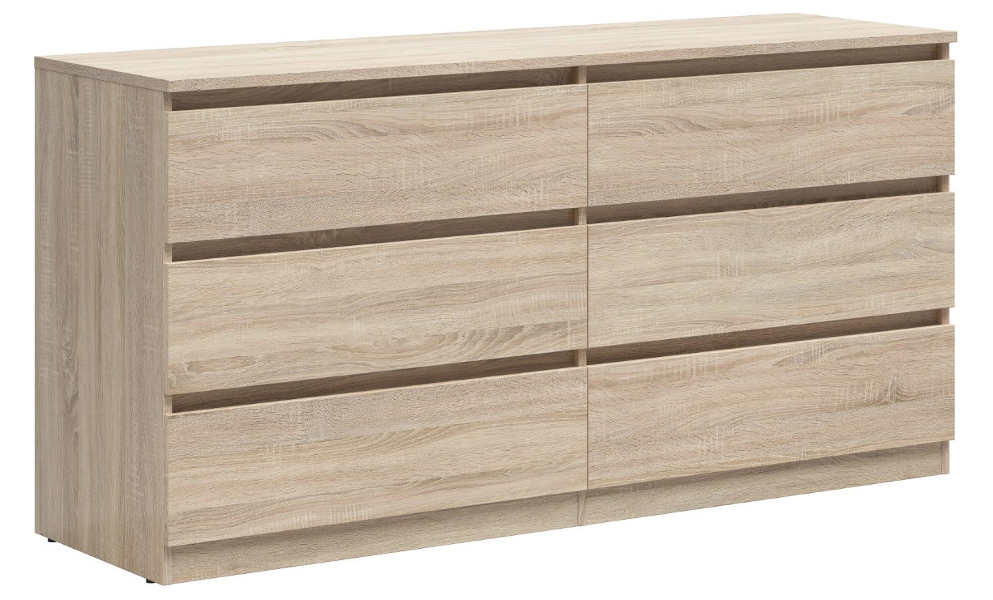 Chest of six drawers TETRIX 150 cm, Sonoma oak