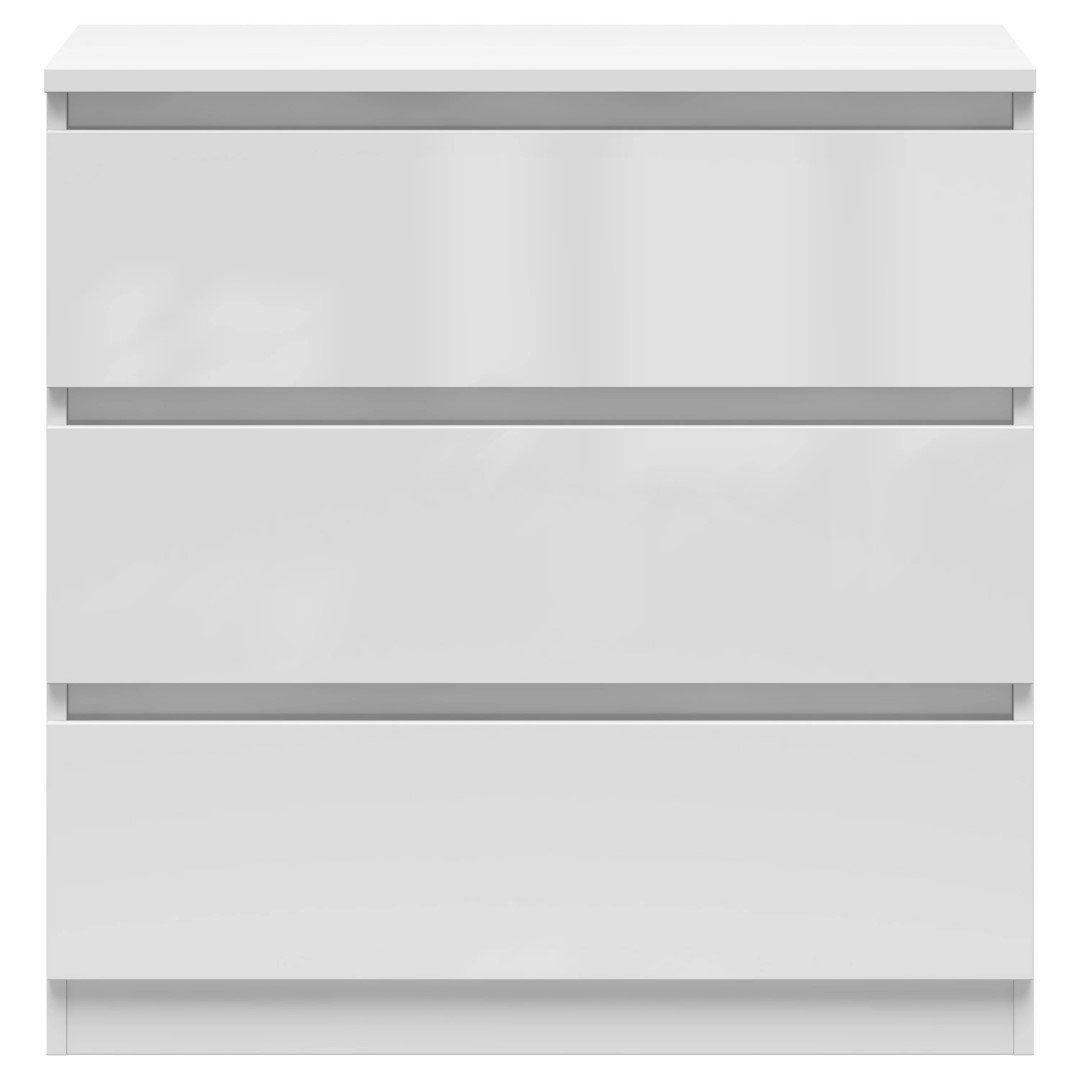 Chest of drawers with three drawers TETRIX 75 cm glossy white - Image 2