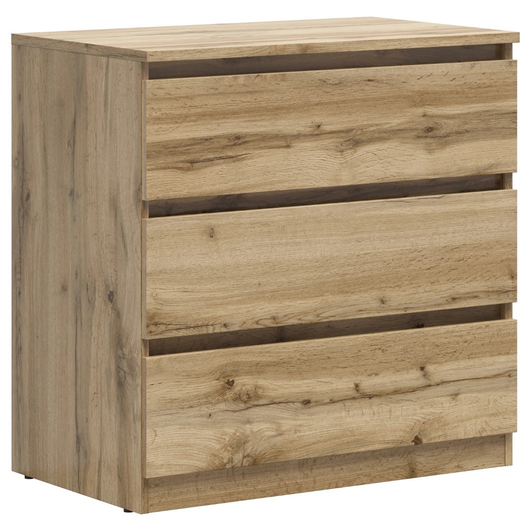Chest of drawers with three drawers TETRIX 75 cm Wotan oak