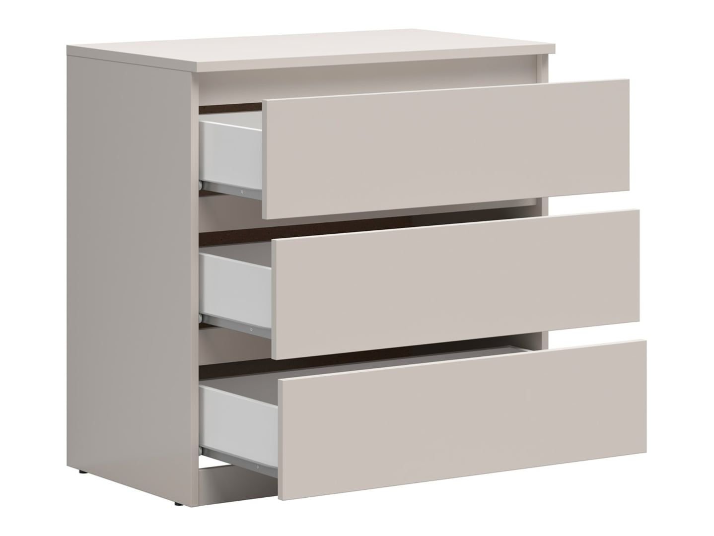 Chest of drawers with three drawers TETRIX 75 cm cashmere color - Image 6