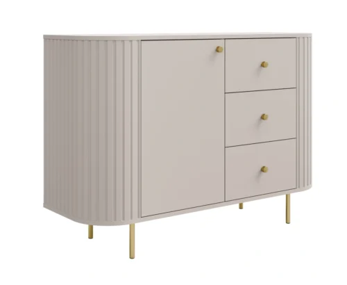 Chest of drawers 1F 3S with drawers 813 Oval beige
