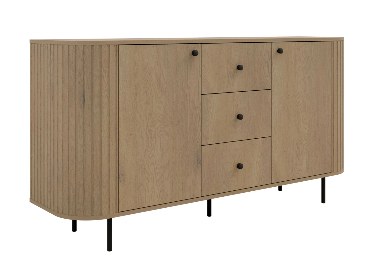 Chest of drawers 2F 3S with drawers 823 Oval cremona oak